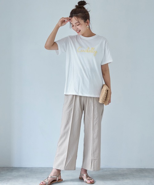 each(イーチ)の「【Cuddly】ロゴTシャツ(Tシャツ/カットソー・レディース・ホワイト/サックスブルー/レモンイエロー・FREE)」の9枚目の写真