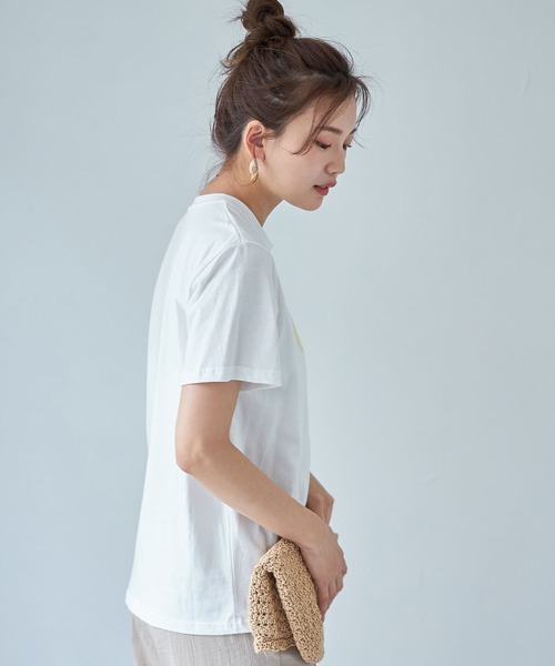 each(イーチ)の「【Cuddly】ロゴTシャツ(Tシャツ/カットソー・レディース・ホワイト/サックスブルー/レモンイエロー・FREE)」の7枚目の写真