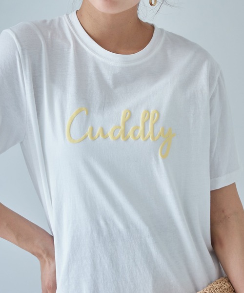 each(イーチ)の「【Cuddly】ロゴTシャツ(Tシャツ/カットソー・レディース・ホワイト/サックスブルー/レモンイエロー・FREE)」の8枚目の写真