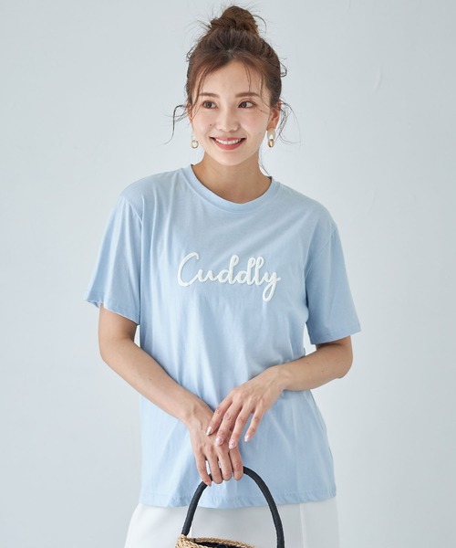 each(イーチ)の「【Cuddly】ロゴTシャツ(Tシャツ/カットソー・レディース・ホワイト/サックスブルー/レモンイエロー・FREE)」の17枚目の写真