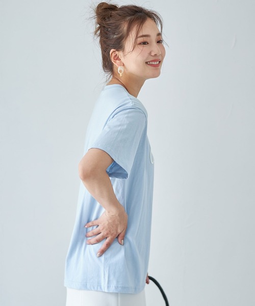 each(イーチ)の「【Cuddly】ロゴTシャツ(Tシャツ/カットソー・レディース・ホワイト/サックスブルー/レモンイエロー・FREE)」の19枚目の写真