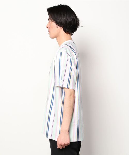 Guess（ゲス）の「GUESS Originals Striped Tee（Tシャツ/カットソー・メンズ・ホワイト・SMALL/MEDIUM/LARGE/X-LARGE）」の6枚目の写真