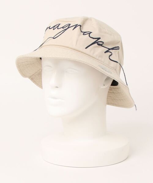 Paragraph（パラグラフ）の「/Paragraph/Paragraph Bucket hat【Wo】【it】（ハット・メンズ・ネイビー/ピンク/ブラック/ベージュ・FREE）」の3枚目の写真