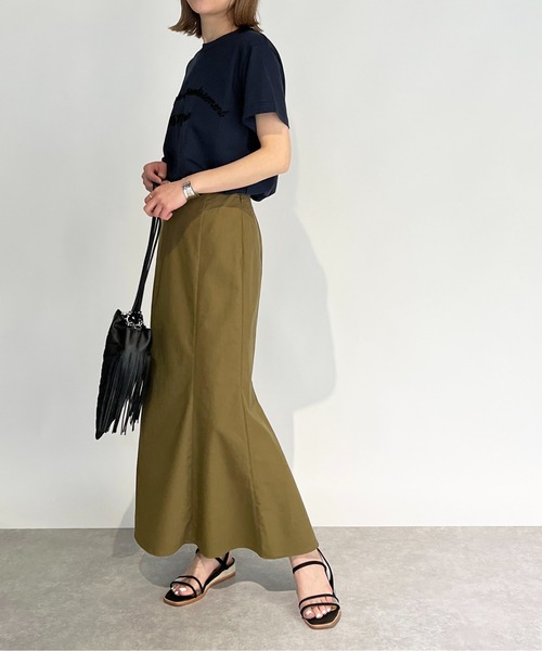 PICCIN(ピッチン)の「リネンマーメイドスカート(スカート・レディース・カーキ/オレンジ/サンドベージュ・M)」の8枚目の写真