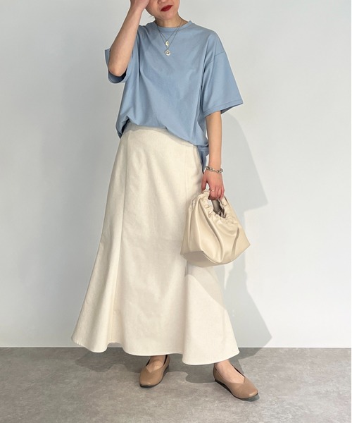 PICCIN(ピッチン)の「リネンマーメイドスカート(スカート・レディース・カーキ/オレンジ/サンドベージュ・M)」の21枚目の写真