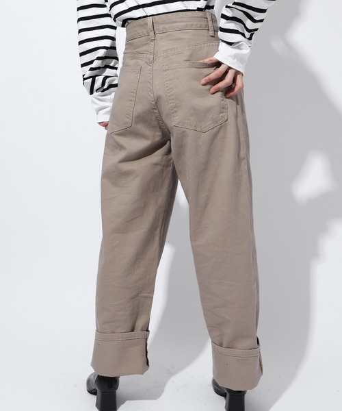 MAISON BREEZE(メゾンブリーズ)の「【MAISON BREEZE】ワイドレッグストレートパンツ ※ SCCH91(チノパンツ・レディース・ベージュ・3/4)」の5枚目の写真