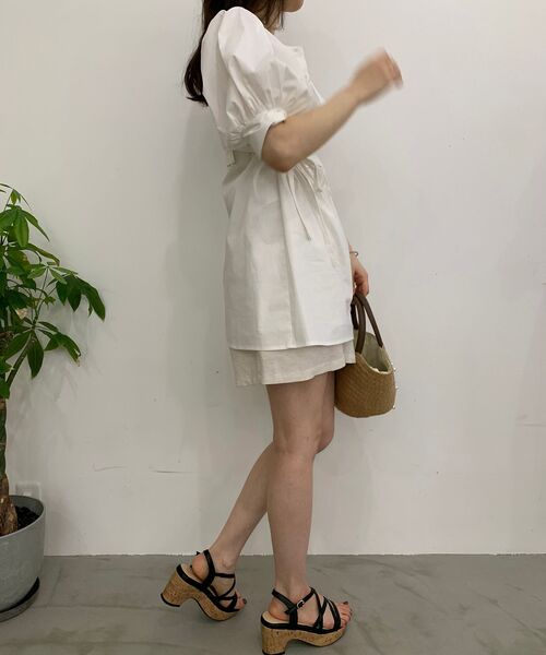 MAJESTIC LEGON(マジェスティックレゴン)の「レイヤードライクチュニックワンピ(ワンピース・レディース・ブラック/アイボリー/ブルー系その他2・MEDIUM)」の5枚目の写真