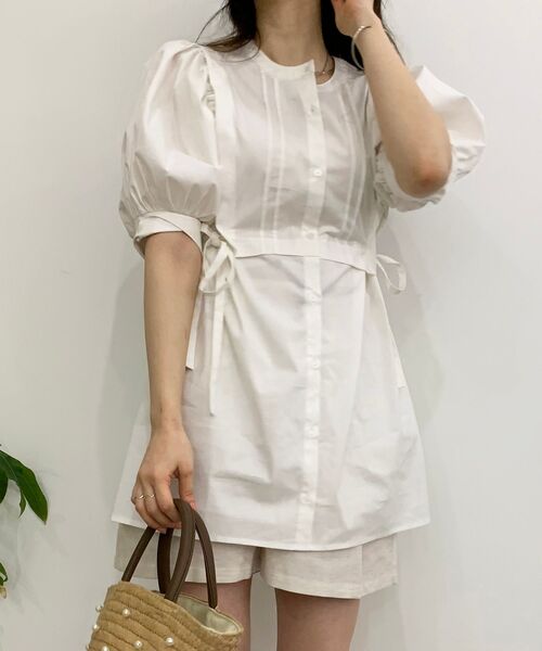 MAJESTIC LEGON(マジェスティックレゴン)の「レイヤードライクチュニックワンピ(ワンピース・レディース・ブラック/アイボリー/ブルー系その他2・MEDIUM)」の6枚目の写真