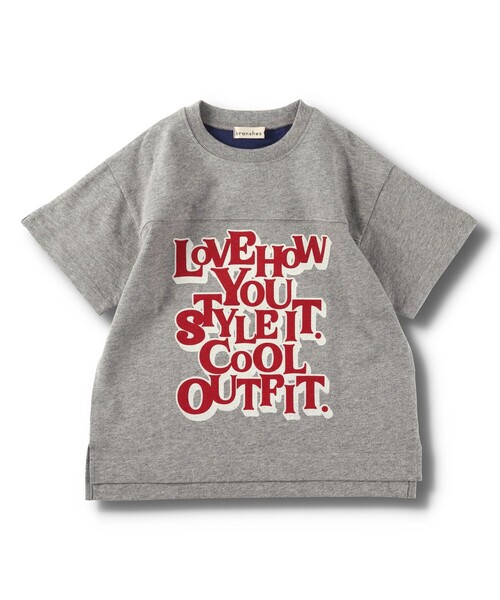BRANSHES(ブランシェス)の「【ビッグシルエット】70'sグラフィック半袖Tシャツ(Tシャツ/カットソー・キッズ・オフホワイト/杢グレー・110/140/130/90/150/120/100)」の1枚目の写真