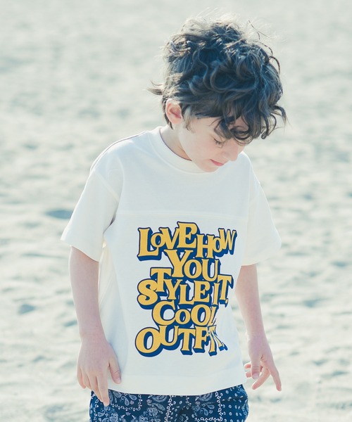 BRANSHES(ブランシェス)の「【ビッグシルエット】70'sグラフィック半袖Tシャツ(Tシャツ/カットソー・キッズ・オフホワイト/杢グレー・110/140/130/90/150/120/100)」の3枚目の写真