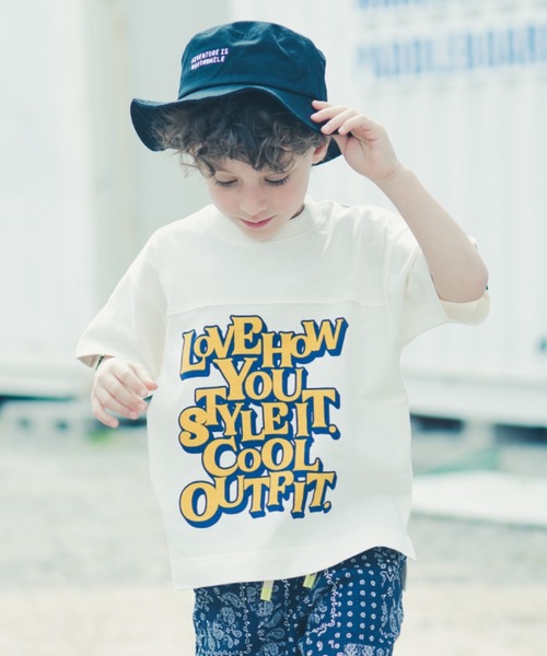 BRANSHES(ブランシェス)の「【ビッグシルエット】70'sグラフィック半袖Tシャツ(Tシャツ/カットソー・キッズ・オフホワイト/杢グレー・110/140/130/90/150/120/100)」の5枚目の写真
