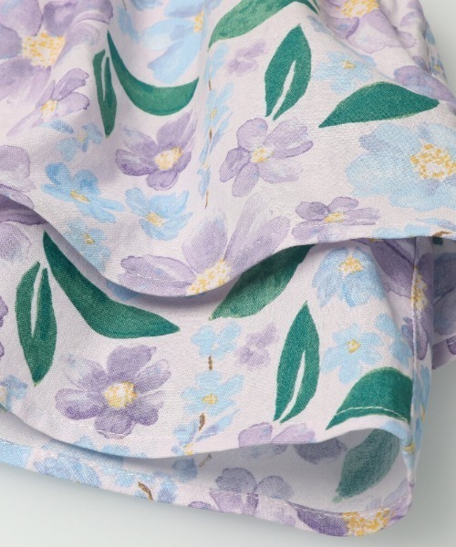 Will Mery（ウイルメリィ）の「花柄衿レースノースリーブチュニック（Tシャツ/カットソー・キッズ・ラベンダー/ピンク・100/110/95/90/130/120/80）」の6枚目の写真