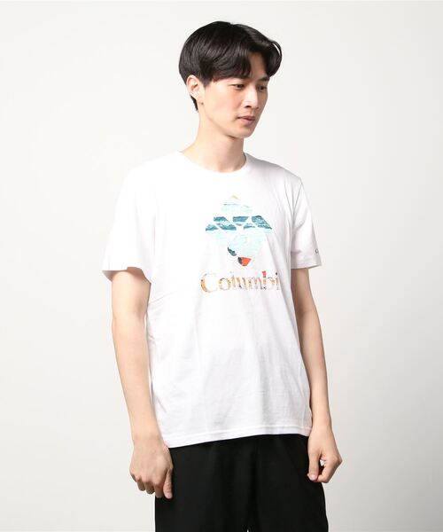 Columbia（コロンビア）の「コロンビア  M Rapid Ridge? Graphic Tee（Tシャツ/カットソー・メンズ・ダークブルー/カーキ/ホワイト/ダークグレー・L/LL/M/S）」の2枚目の写真