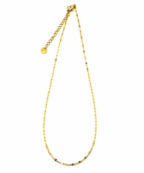 LHME（エルエイチエムイー）の「LHME ペタルチェーンネックレス/サージカルステンレス316L（金属アレルギー対応）（ネックレス・レディース・シルバー/ゴールド・40cm/50cm/45cm）」の6枚目の写真