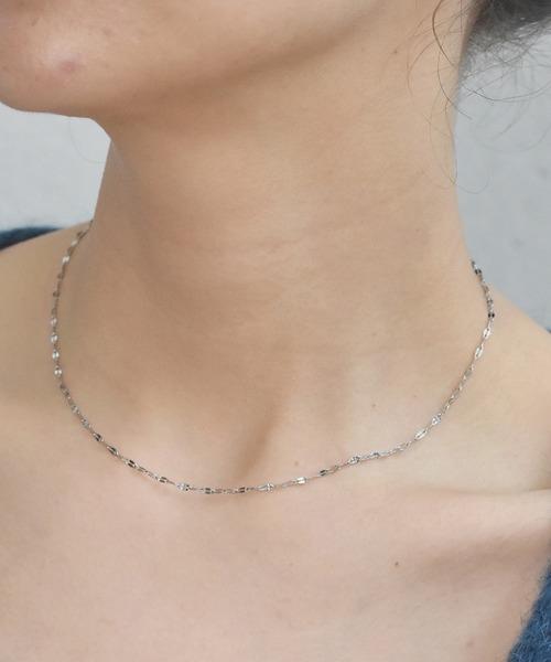 LHME（エルエイチエムイー）の「LHME ペタルチェーンネックレス/サージカルステンレス316L（金属アレルギー対応）（ネックレス・レディース・シルバー/ゴールド・40cm/50cm/45cm）」の14枚目の写真