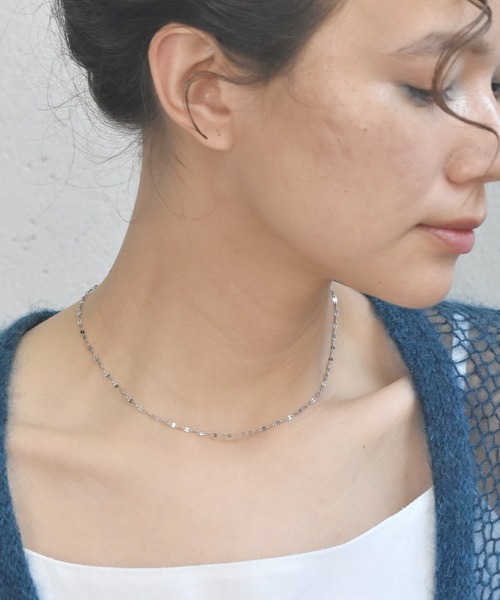 LHME（エルエイチエムイー）の「LHME ペタルチェーンネックレス/サージカルステンレス316L（金属アレルギー対応）（ネックレス・レディース・シルバー/ゴールド・40cm/50cm/45cm）」の12枚目の写真