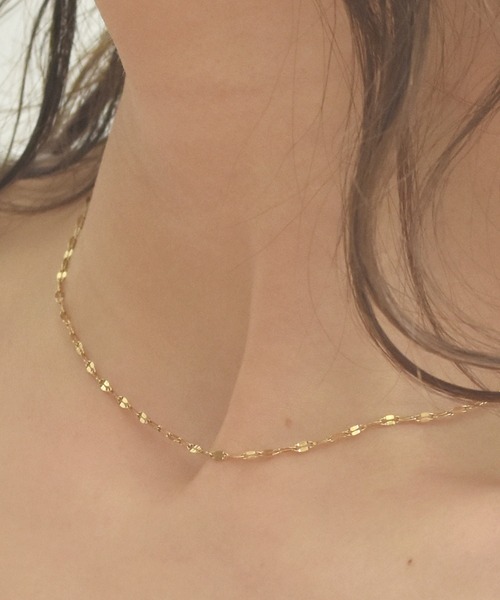 LHME（エルエイチエムイー）の「LHME ペタルチェーンネックレス/サージカルステンレス316L（金属アレルギー対応）（ネックレス・レディース・シルバー/ゴールド・40cm/50cm/45cm）」の18枚目の写真