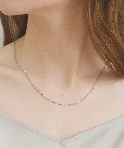 LHME（エルエイチエムイー）の「LHME ペタルチェーンネックレス/サージカルステンレス316L（金属アレルギー対応）（ネックレス・レディース・シルバー/ゴールド・40cm/50cm/45cm）」の20枚目の写真