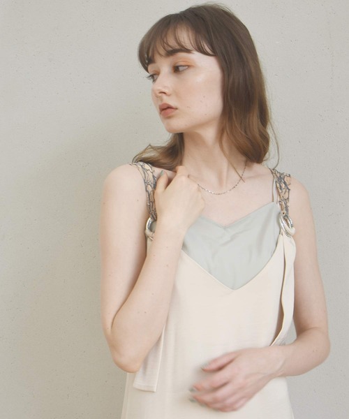 LHME（エルエイチエムイー）の「LHME ペタルチェーンネックレス/サージカルステンレス316L（金属アレルギー対応）（ネックレス・レディース・シルバー/ゴールド・40cm/50cm/45cm）」の19枚目の写真