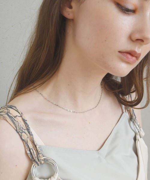 LHME（エルエイチエムイー）の「LHME ペタルチェーンネックレス/サージカルステンレス316L（金属アレルギー対応）（ネックレス・レディース・シルバー/ゴールド・40cm/50cm/45cm）」の22枚目の写真