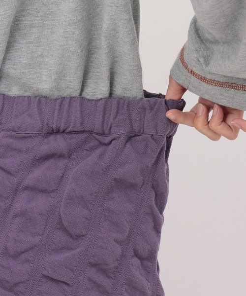 チチカカ（チチカカ）の「ギャザーストライプスカート（スカート・レディース・ベージュ/カーキ/パープル・FREE）」の14枚目の写真