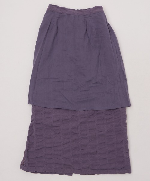 チチカカ（チチカカ）の「ギャザーストライプスカート（スカート・レディース・ベージュ/カーキ/パープル・FREE）」の16枚目の写真