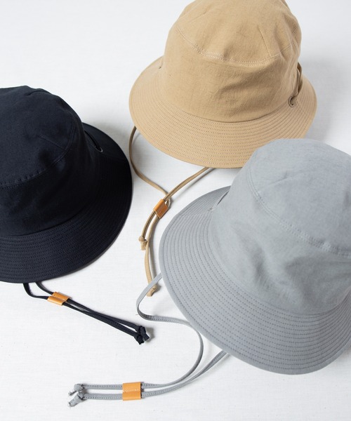RACAL(ラカル)の「Draw Code Soft Bucket Hat / ドローコード付きソフトバケットハット(ハット・メンズ・ブラック/グレー/ベージュ・LARGE/MEDIUM)」の7枚目の写真