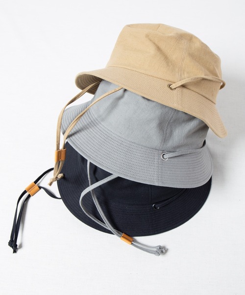 RACAL(ラカル)の「Draw Code Soft Bucket Hat / ドローコード付きソフトバケットハット(ハット・メンズ・ブラック/グレー/ベージュ・LARGE/MEDIUM)」の18枚目の写真