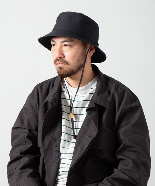 RACAL(ラカル)の「Draw Code Soft Bucket Hat / ドローコード付きソフトバケットハット(ハット・メンズ・ブラック/グレー/ベージュ・LARGE/MEDIUM)」の17枚目の写真