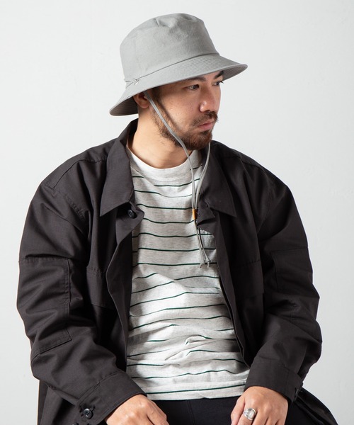 RACAL(ラカル)の「Draw Code Soft Bucket Hat / ドローコード付きソフトバケットハット(ハット・メンズ・ブラック/グレー/ベージュ・LARGE/MEDIUM)」の20枚目の写真