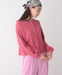 ◆リングドットボタン ランダムリブカーディガン