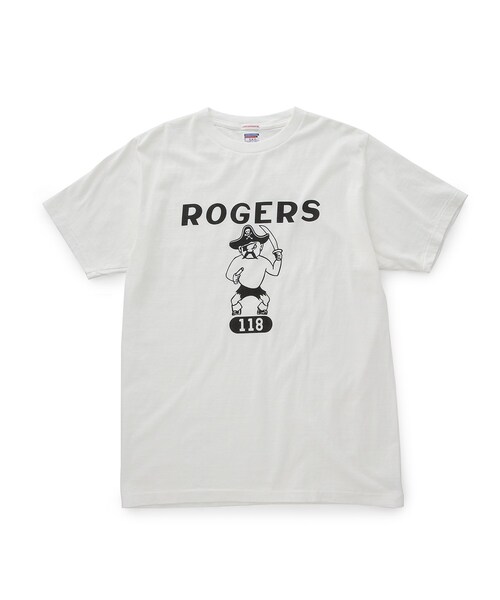 DRESSTERIOR(ドレステリア)の「◆【別注】DUBBLE WORKS(ROGER'S プリント)(Tシャツ/カットソー・メンズ・ホワイト系1/ブラック系・92/91/94)」の1枚目の写真
