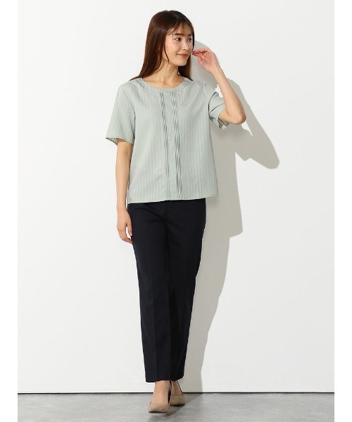 「BADDIARY」カラーブラウス ピンタックパンツ 半袖 セット SML BADDIARY」カラーブラウス ピンタックパンツ セット（S/M/L