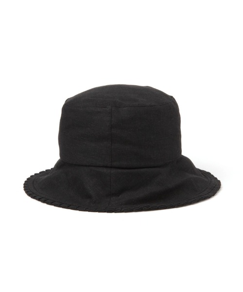 LEPSIM（レプシィム）の「プリーツバケットハット　278232（ハット・レディース・ブラック/アイボリー・ONE SIZE）」の4枚目の写真