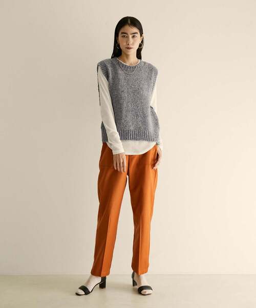 SALON adam et rope'（サロン アダム エ ロペ）の「ウールサキソニーベイカーパンツ（その他パンツ・レディース・ベージュ/カーキ/オレンジ・S/M）」の8枚目の写真