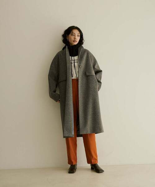 SALON adam et rope'（サロン アダム エ ロペ）の「ウールサキソニーベイカーパンツ（その他パンツ・レディース・ベージュ/カーキ/オレンジ・S/M）」の9枚目の写真