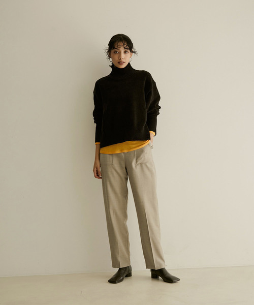 SALON adam et rope'（サロン アダム エ ロペ）の「ウールサキソニーベイカーパンツ（その他パンツ・レディース・ベージュ/カーキ/オレンジ・S/M）」の10枚目の写真