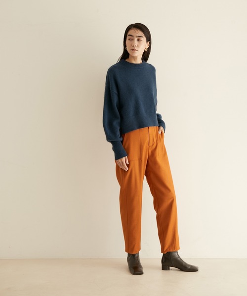 SALON adam et rope'（サロン アダム エ ロペ）の「ウールサキソニーベイカーパンツ（その他パンツ・レディース・ベージュ/カーキ/オレンジ・S/M）」の18枚目の写真