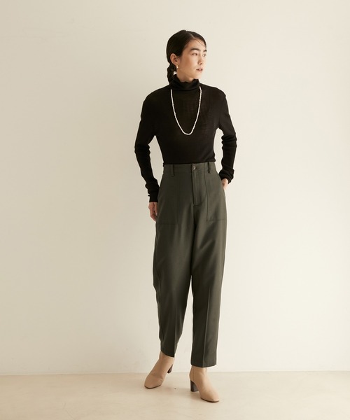 SALON adam et rope'（サロン アダム エ ロペ）の「ウールサキソニーベイカーパンツ（その他パンツ・レディース・ベージュ/カーキ/オレンジ・S/M）」の20枚目の写真
