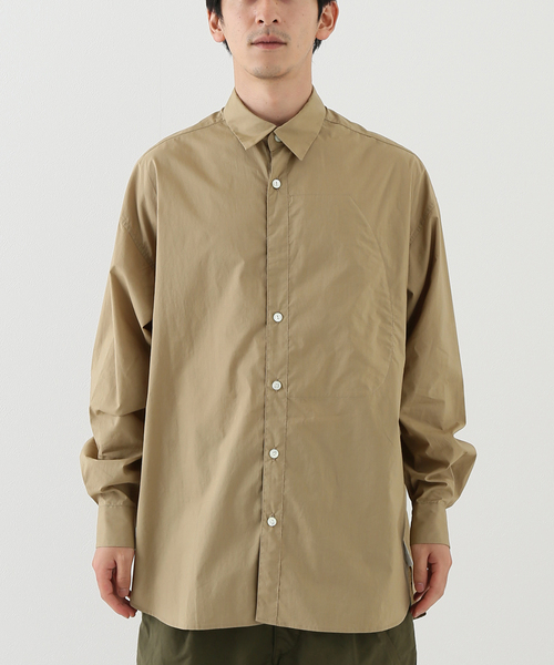 beta post(ベータポスト)の「【BETA POST / ベータポスト】 FLY FRONT POCKET SHIRT(シャツ/ブラウス・メンズ・ブラック/ベージュ・MEDIUM/SMALL)」の4枚目の写真
