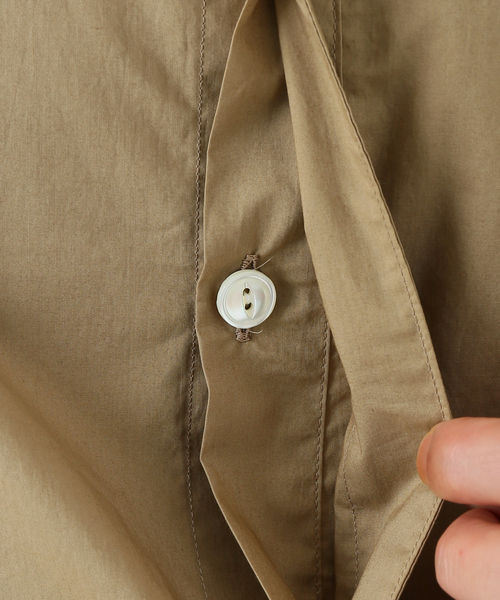 beta post(ベータポスト)の「【BETA POST / ベータポスト】 FLY FRONT POCKET SHIRT(シャツ/ブラウス・メンズ・ブラック/ベージュ・MEDIUM/SMALL)」の13枚目の写真