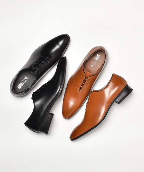 MM/ONE（エムエムワン）の「ホールカット ビジネスシューズ / 内羽根 レースアップ（ドレスシューズ・メンズ・ブラック/ブラウン・40/41/42/43/44/45/46）」の7枚目の写真