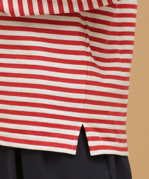 Le Minor（ルミノア）の「Le minor/MADEMOISELLE 別注ボーダーカットソー（Tシャツ/カットソー・レディース・レッド・FREE）」の4枚目の写真