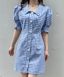 titty＆Co. PETIT | 【titty&Co. PETIT】ギンガムパフシャツワンピース(ワンピース)