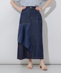 Paradise Picnic | vingtrois メッシュ切替デニムスカート(デニムスカート)