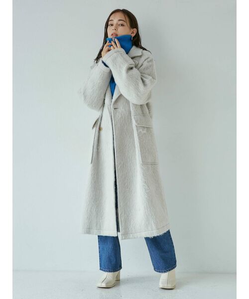 MURUA（ムルーア）の「アシメカットカラーパンツ（デニムパンツ・レディース・ブラック/ブラウン/インディゴブルー・1/2）」の8枚目の写真