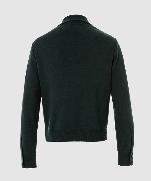 SASQUATCHfabrix.(サスクワァッチファブリックス)の「FAUX SUEDE SUEDE RASTA KNIT CARDIGAN(カーディガン/ボレロ・メンズ・ダークグリーン・M/L)」の2枚目の写真