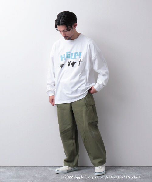 GOOD ROCK SPEED(グッドロックスピード)の「【Good Rock Speed】THE BEATLES ビートルズ 別注ビッグシルエット ロンT(Tシャツ/カットソー・メンズ・ホワイト/ベージュ/グレー・M/L)」の15枚目の写真