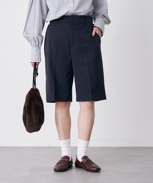 earth music&ecology（アースミュージックアンドエコロジー）の「チノショートパンツ（チノパンツ・レディース・ダークグリーン/ベージュ/バーガンディー/ダークネイビー・S/M/L）」の3枚目の写真