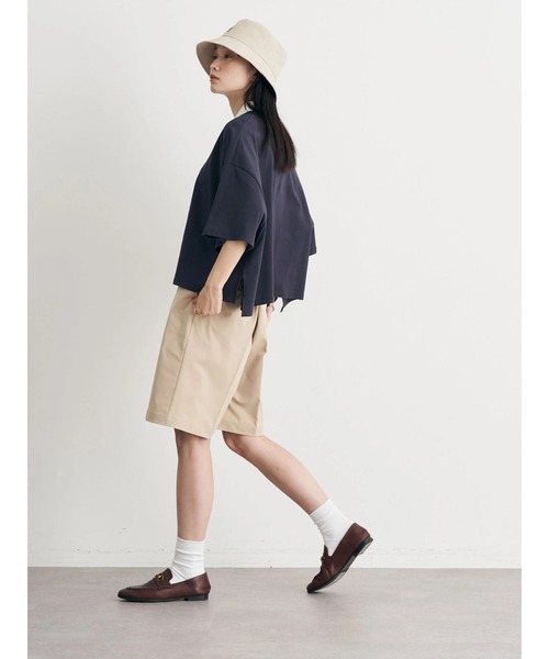 earth music&ecology（アースミュージックアンドエコロジー）の「チノショートパンツ（チノパンツ・レディース・ダークグリーン/ベージュ/バーガンディー/ダークネイビー・S/M/L）」の19枚目の写真